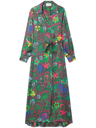 Paisley Print Long Wrap Dress - Az Factory - Modalova