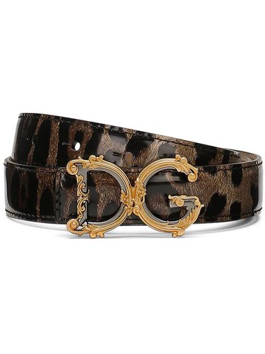 Dg Logo Leather Belt - Dolce & Gabbana - Modalova