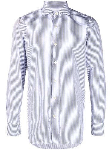 Striped Cotton Shirt - Finamore 1925 - Modalova