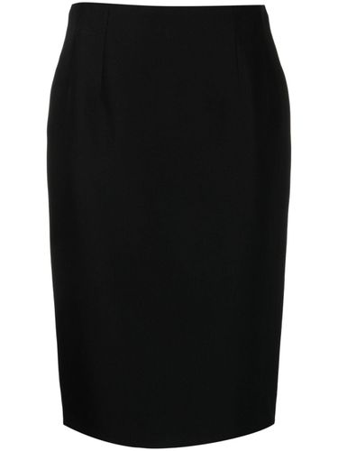 Grain De Poudre Wool Midi Pencil Skirt - Versace - Modalova