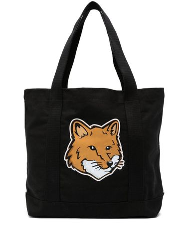 Fox Head Cotton Tote Bag - Maison Kitsune' - Modalova