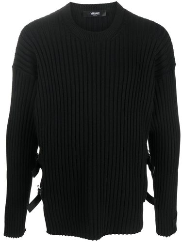 Buckles Detail Wool Sweater - Versace - Modalova