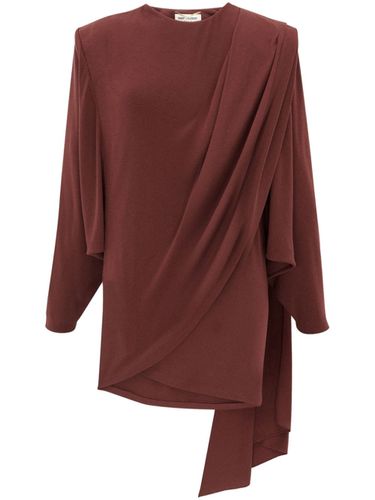 Draped Wool Mini Dress - Saint Laurent - Modalova
