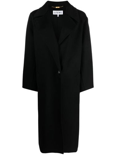 Wool And Cashmere Blend Single-breasted Long Coat - Loewe - Modalova