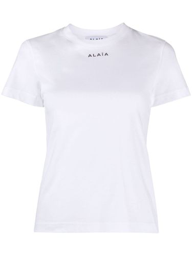 ALAÃA - Logo Cotton T-shirt - AlaÃa - Modalova