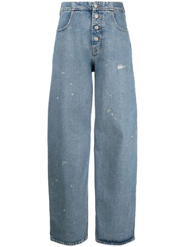 Wide-leg Denim Cotton Jeans - MM6 Maison Margiela - Modalova