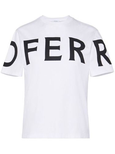 FERRAGAMO - Logo Cotton T-shirt - Ferragamo - Modalova