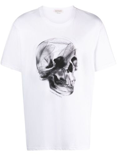 Skull Print Organic Cotton T-shirt - Alexander McQueen - Modalova