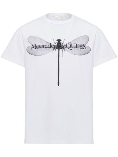 Dragonfly Print Organic Cotton T-shirt - Alexander McQueen - Modalova