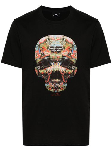 Skull Print Cotton T-shirt - PS Paul Smith - Modalova