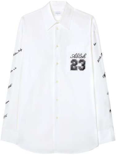 OFF-WHITE - Logo Cotton Overshirt - Off-White - Modalova