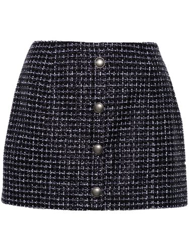Sequin Checked Tweed Mini Skirt - Alessandra Rich - Modalova