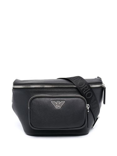 Logo Leather Belt Bag - Emporio Armani - Modalova