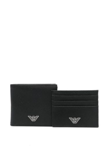 Leather Wallet And Card Case Set - Emporio Armani - Modalova