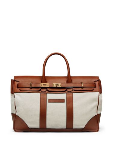 Cotton And Leather Weekender Country Bag - Brunello Cucinelli - Modalova