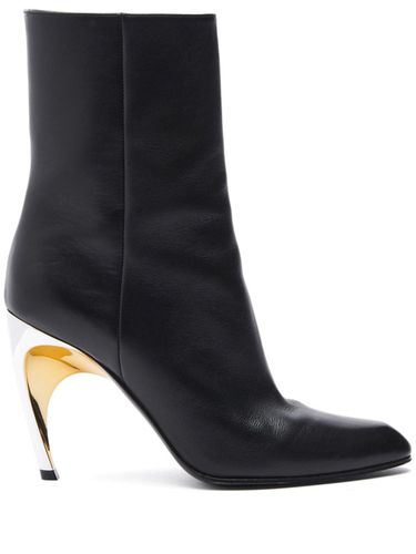 Leather Heel Ankle Boots - Alexander McQueen - Modalova