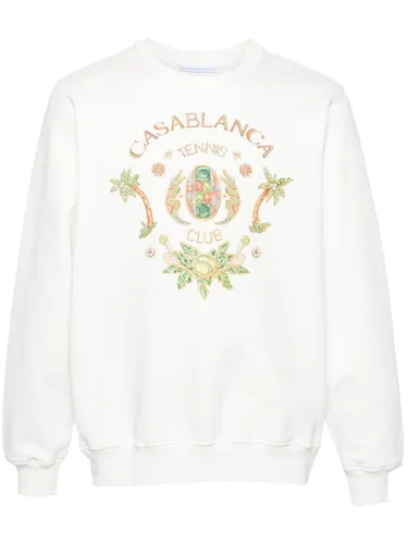 Logo Organic Cotton Sweatshirt - Casablanca - Modalova