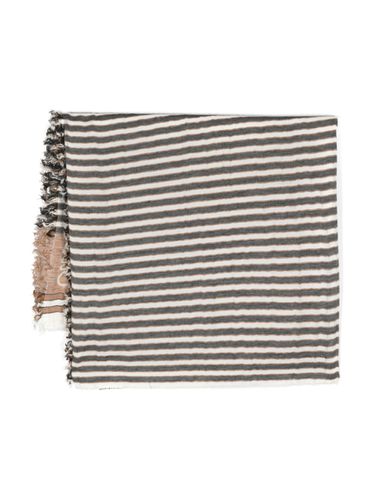 Striped Linen And Cotton Blend Scarf - Loewe Paula's Ibiza - Modalova