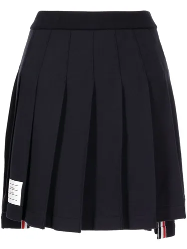 Pleated Cotton Mini Skirt - Thom Browne - Modalova