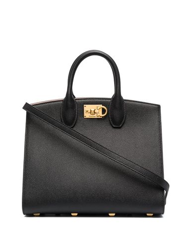 The Studio Box Medium Leather Handbag - Ferragamo - Modalova