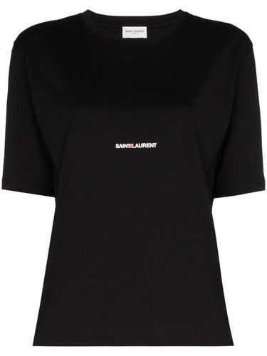 SAINT LAURENT - Logo Cotton T-shirt - Saint Laurent - Modalova