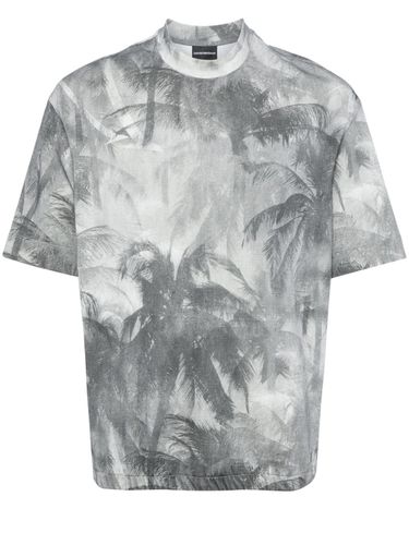 Printed Cotton T-shirt - Emporio Armani - Modalova