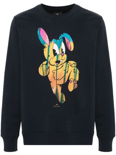 Painted Bunny Cotton Sweatshirt - PS Paul Smith - Modalova