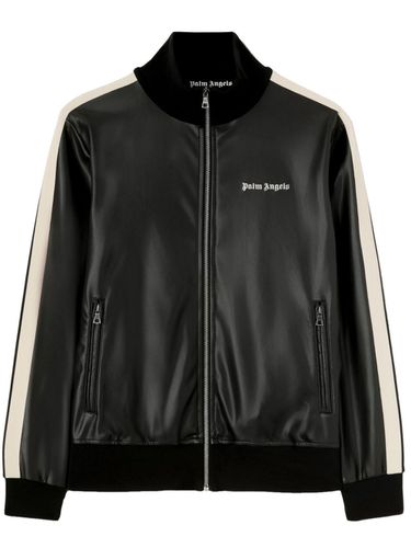 Logo Leather-effect Bomber Jacket - Palm Angels - Modalova