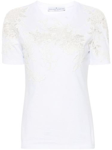 Embroidered Cotton T-shirt - Ermanno Scervino - Modalova