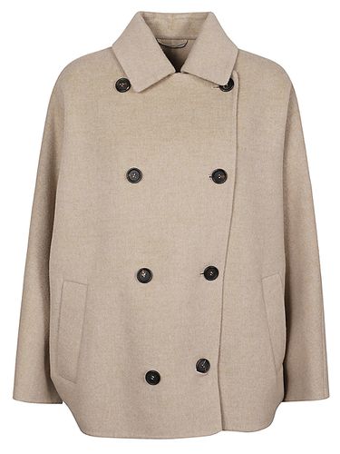 Wool Double-breasted Coat - Brunello Cucinelli - Modalova