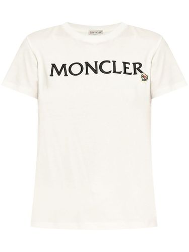 MONCLER - Logo Cotton T-shirt - Moncler - Modalova