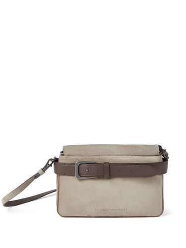 Suede Shoulder Bag - Brunello Cucinelli - Modalova