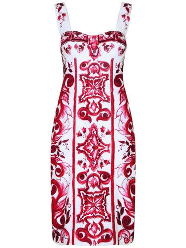 Maiolica Printed Tubino Dress - Dolce & Gabbana - Modalova