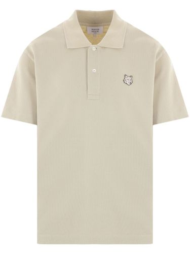 Fox Head Cotton Polo Shirt - Maison Kitsune' - Modalova