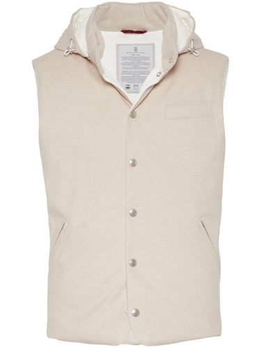 Sleeveless Down Waistcoat With Detachable Hoodie - Brunello Cucinelli - Modalova