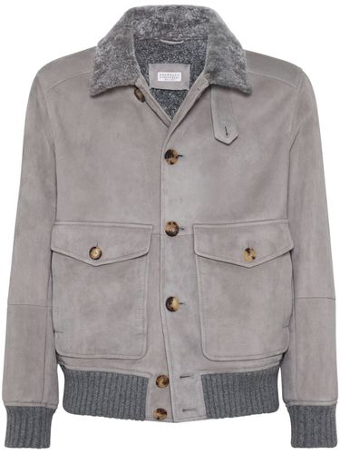 Suede Shearling Jacket - Brunello Cucinelli - Modalova