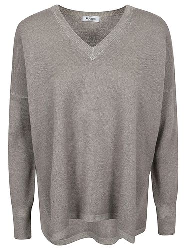 BASE - Wool V-necked Sweater - Base - Modalova