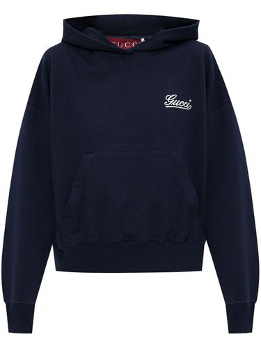 GUCCI - Logo Cotton Hoodie - Gucci - Modalova