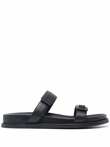 Leather Flat Sandals - Emporio Armani - Modalova