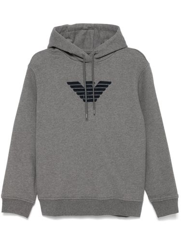 EMPORIO ARMANI - Logo Cotton Hoodie - Emporio Armani - Modalova