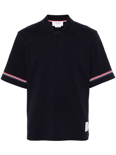 THOM BROWNE - Rwb Cotton Polo Shirt - Thom Browne - Modalova