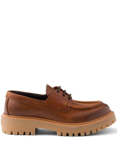 PRADA - Leather Lace-up Loafers - Prada - Modalova