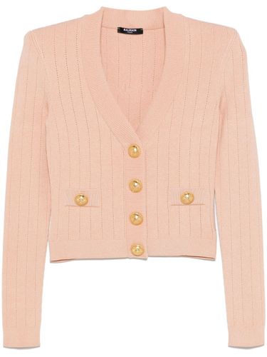 Buttoned V-necked Cardigan - Balmain - Modalova