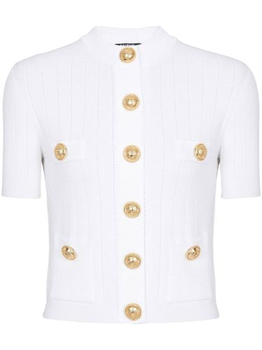 Buttoned Crewneck Cardigan - Balmain - Modalova