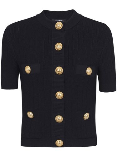 Buttoned Crewneck Cardigan - Balmain - Modalova