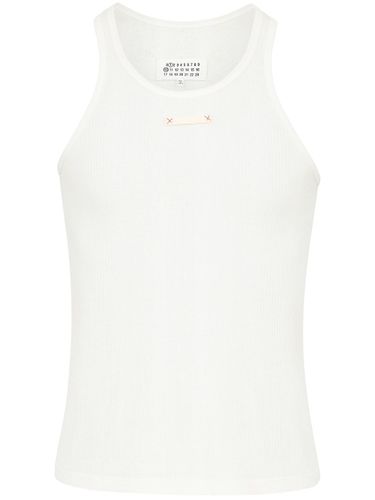 Logo Cotton Blend Tank Top - Maison Margiela - Modalova