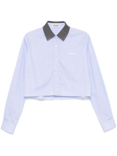 MIU MIU - Striped Cotton Shirt - Miu Miu - Modalova