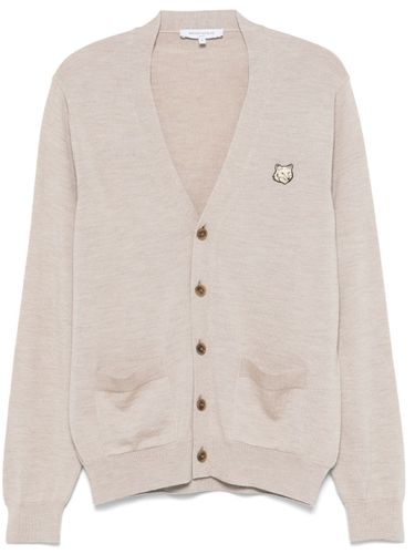 Bold Fox Head Wool Cardigan - Maison Kitsune' - Modalova