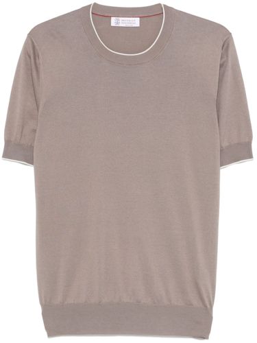 Cotton Knitted T-shirt - Brunello Cucinelli - Modalova