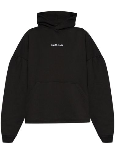 BALENCIAGA - Logo Cotton Hoodie - Balenciaga - Modalova